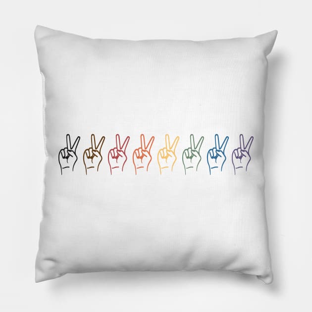 Subtle Pride Lgbt Pride Peace LGBTQ gift Pillow by Jsimo Designs