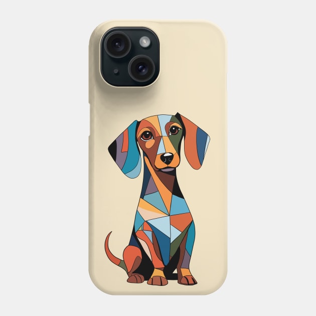 Cute Cubist Dachshund Phone Case by Suneldesigns