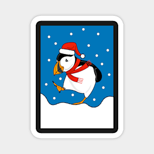 Puffin In The Snow Magnet