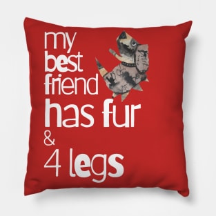 My Best Friend Has Fur and Four Legs Pillow