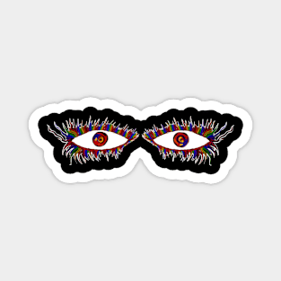 Rainbow lashes Magnet