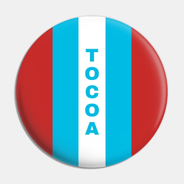 Tocoa City in Honduras Flag Colors Vertical Pin by aybe7elf