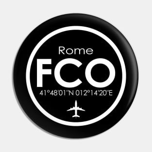 FCO, Rome Fiumicino Airport, Italy Pin