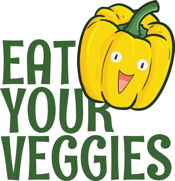 Eat Your Veggies - Yellow Bell Pepper Kids T-Shirt by Jocularity Art