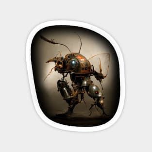 Ancient Rusty Cyborg Cockroach Magnet