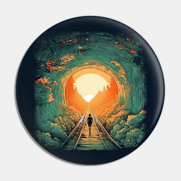 Tunnel of Love, Ukraine cartoon sunset illustration Pin by KOTYA