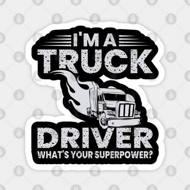 Truck Driver T-shirt Magnet by Ebazar.shop