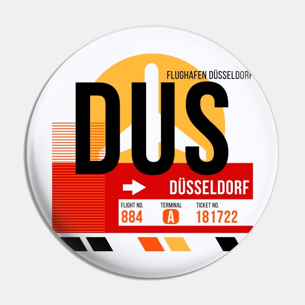 Dusseldorf (DUS) Airport // Sunset Baggage Tag Pin by Now Boarding