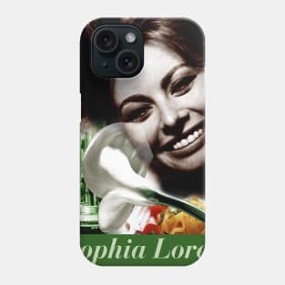 Sophia Loren Collage Portrait Phone Case