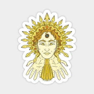 sol invictus, roman sun god. Magnet