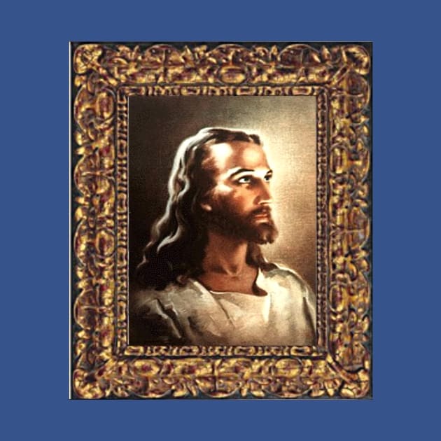 WARNER SALLMAN'S JESUS FRAMED IN GOLD by SHOW YOUR LOVE