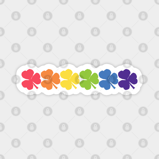 Six Rainbow Colored Shamrocks for St Patricks Day St Patricks Day