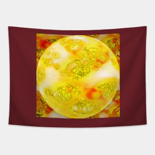 Cheerful yellow polka dots Tapestry