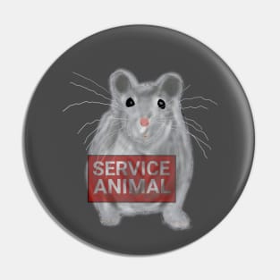 Service Animal: Hamster Pin