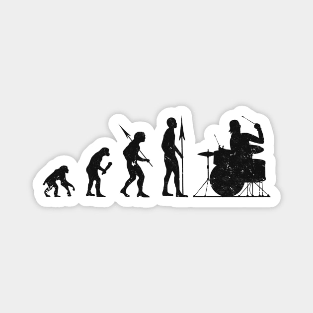 Drums Drummer Evolution Magnet by Foxxy Merch