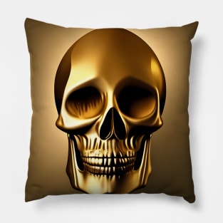 Golden Skull Pillow