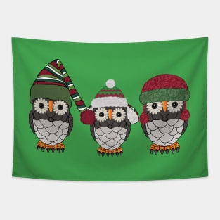 Christmas Owls Tapestry