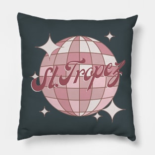 Saint Tropez st Tropez France City Retro Vintage Pillow