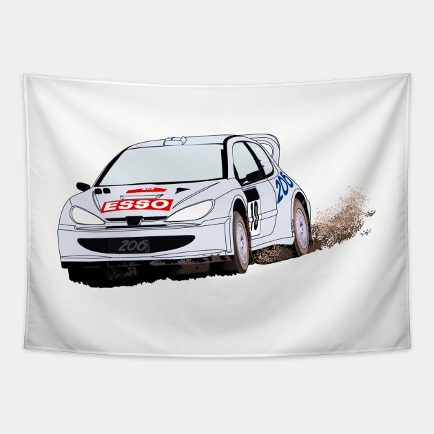 206 WRC Tapestry by Maxyenko