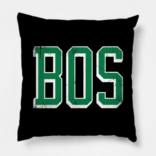 BOSton retro - Black/Green Pillow