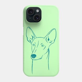 Ibizan Hound (Olive Green and Teal) Phone Case