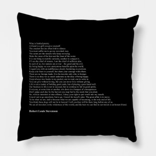 Robert Louis Stevenson Quotes Pillow