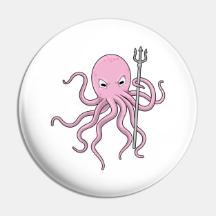Octopus as Wizard with Trident Pin