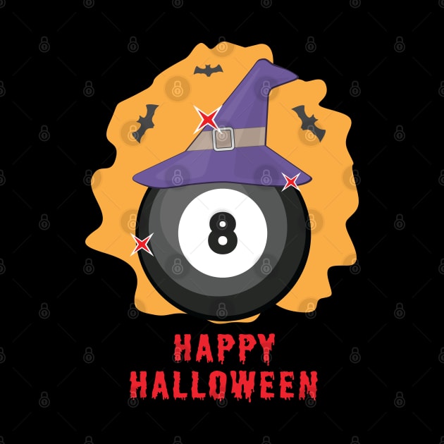 Happy Billiard Halloween - Funny by DesignWood-Sport