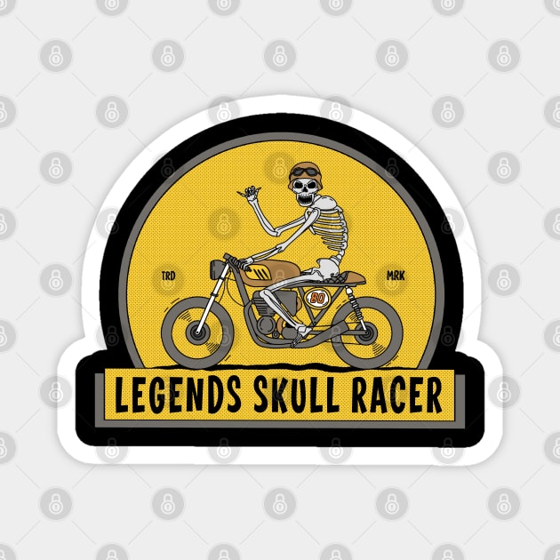 Legend skull racer Magnet by Summerdsgn