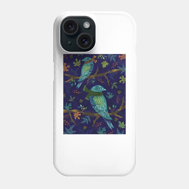 Two birds on a branch Phone Case by tfinn