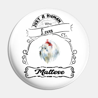 Just a human who loves Maltese dogs Pin