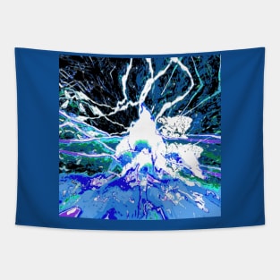 Spaced Lightning by Basil Azuria Tapestry