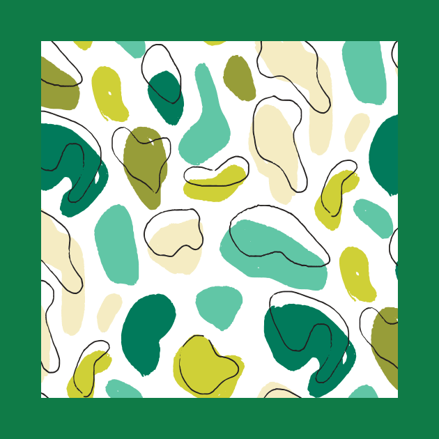 Green Solid Color Pebbles by Carolina Díaz