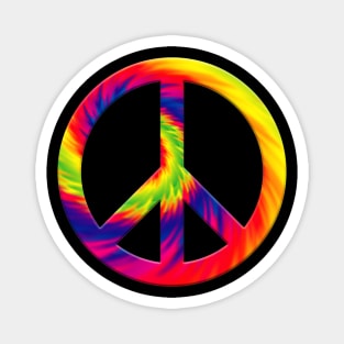 Tie Dyɛ Peace Symbol Magnet