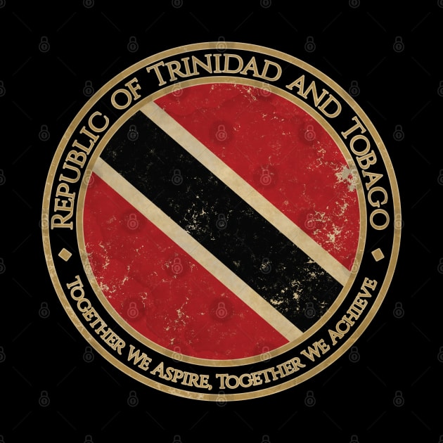 Vintage Republic of Trinidad and Tobago USA North America United States Flag by DragonXX