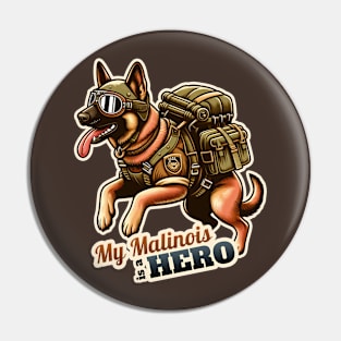 Belgian Malinois Soldier Pin