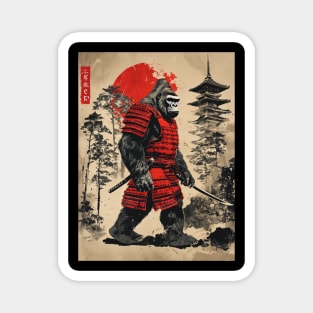 Samurai Gorilla: Red Sun Sentinel Magnet