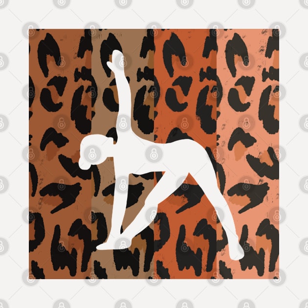 yoga girl with leopard print by Guncha Kumar