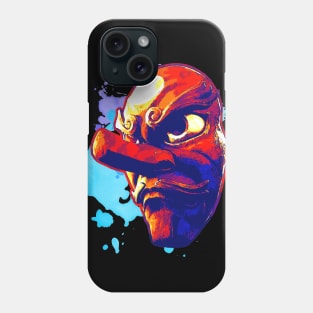 Tengu Mask Splash Phone Case