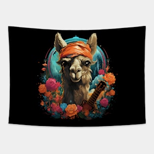 Camel Playing Guitar Tapestry