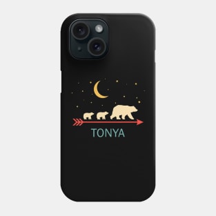 Tonya Name Gift Personalized Mama Bear With 2 Cubs Phone Case