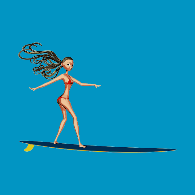 Surfing Girl by AKdesign