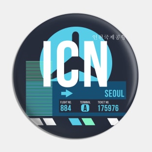 Seoul (ICN) Airport // Sunset Baggage Tag Pin