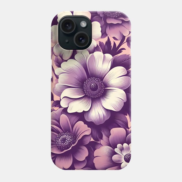 Purple Flowers Phone Case by Jenni Arts