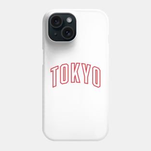 Tokyo Red Outline Typography Phone Case