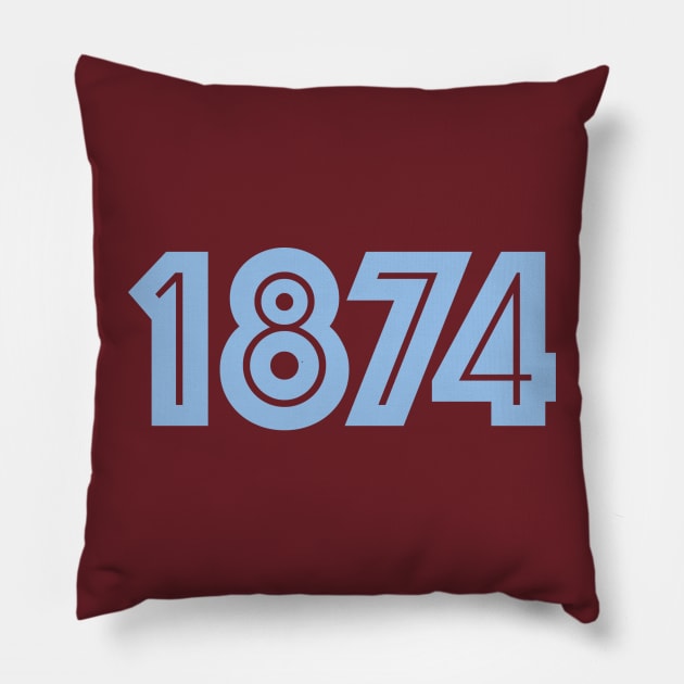 Aston Villa 1874 Pillow by Confusion101