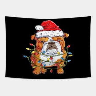 English Bulldog Santa Christmas Tree Lights Xmas Gifts Boys Tapestry