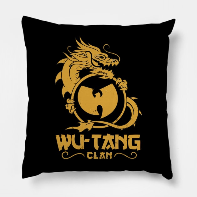 Vintage Wutang dragon Pillow by Punk Rock