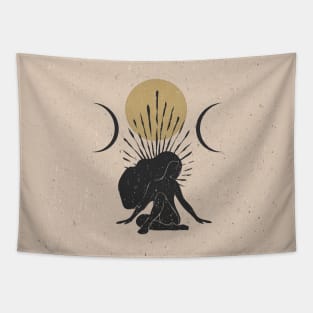 Sun Leaf Goddess Tapestry