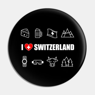 I Love Switzerland Pin